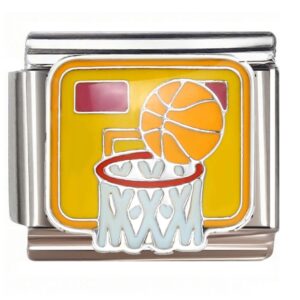 Basketball Hoop Cartoon Italian Charms Bracelet
