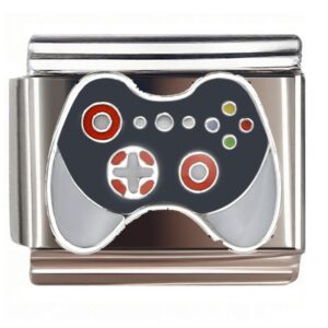 Colorful Game Controller Italian Charms Bracelet