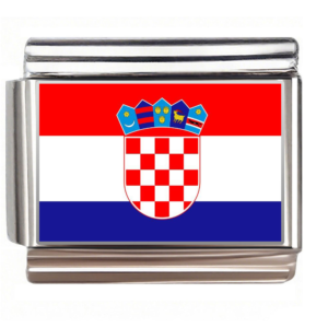 Flag of Croatia,fit 9mm Italian Charm Bracelet