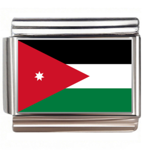 Flag of Jordan,fit 9mm Italian Charm Bracelet