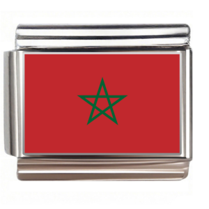 Flag of Morocco,fit 9mm Italian Charm Bracelet