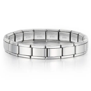 Silver-Color 18-Link Starter Bracelet - Italian-Style Modular Charm Base