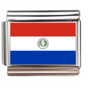 Flag of Paraguay,fit 9mm Italian Charm Bracelet