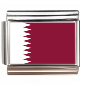 Flag of Qatar,fit 9mm Italian Charm Bracelet