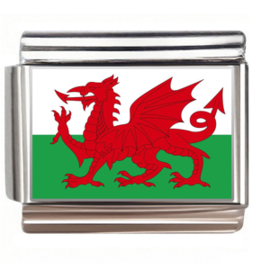 Flag of Wales,fit 9mm Italian Charm Bracelet