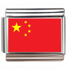 Flag of China,fit 9mm Italian Charm Bracelet