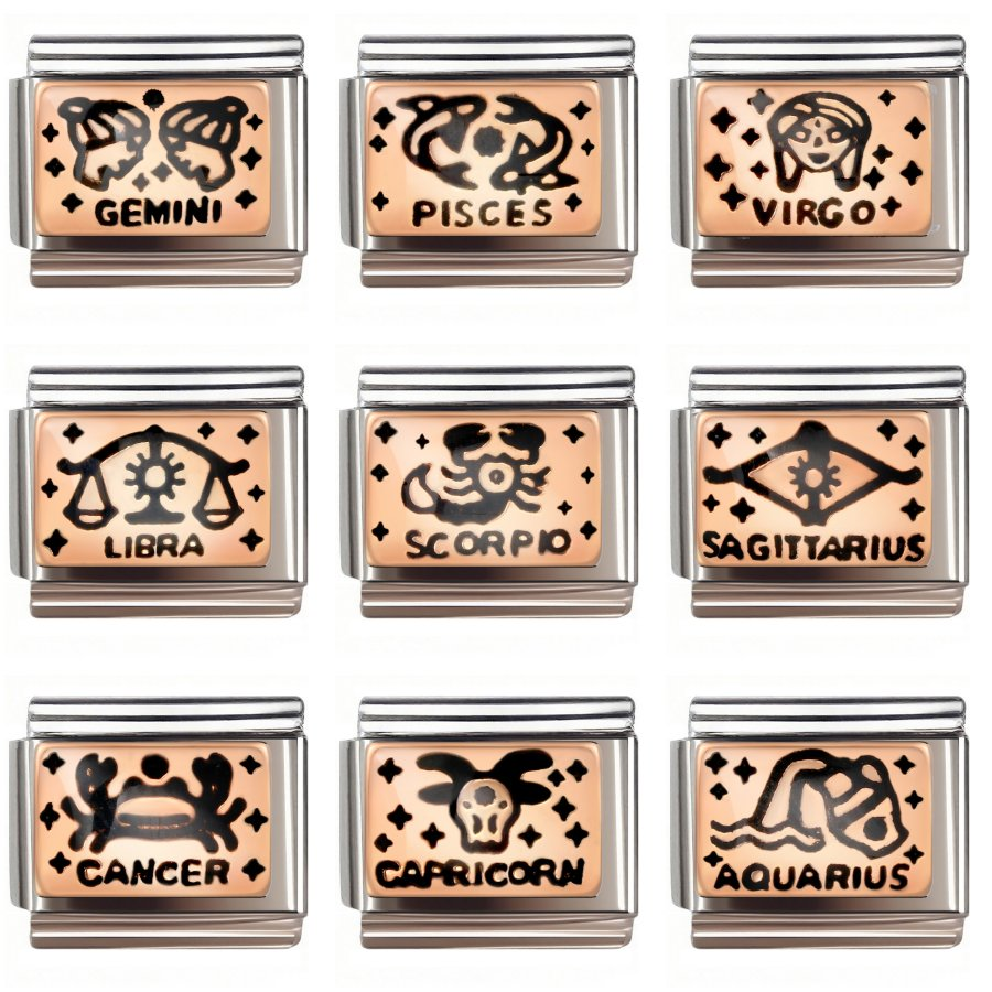 Zodiac Signs - Rose gold