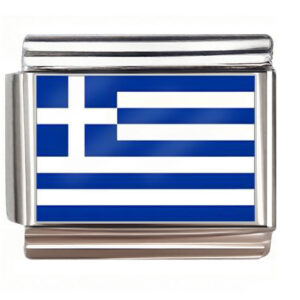 Greece Flag Italian Charms Bracelet