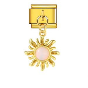 Gold Sun Italian Charms Bracelet