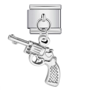 Gun Charm Italian Charms Bracelet
