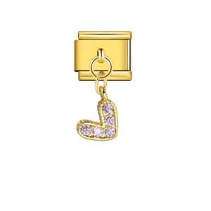 Pale Pink Accent J Pendant
