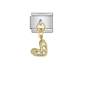 Clear Accented J Pendant