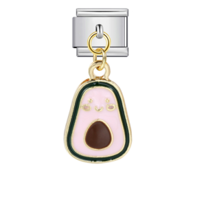Pink Avocado Face Pendant