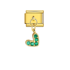 Green Accented J Pendant