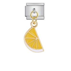 Yellow Citrus Wedge Pendant