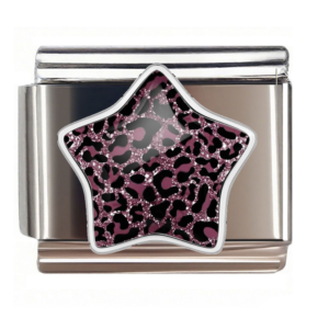 Pink Glitter Leopard Star