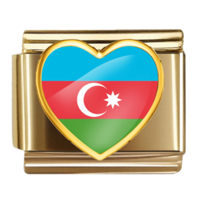Azerbaijan Flag Heart