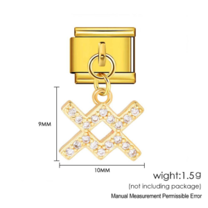 Gold Aquarius Symbol Pendant