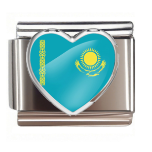 Kazakhstan Flag Heart