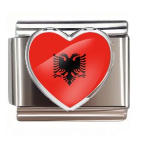 Albania Flag Heart Link