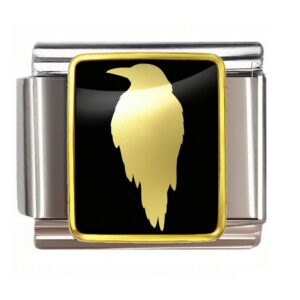 Gold Raven Silhouette