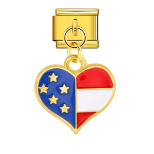 Patriotic Heart Pendant