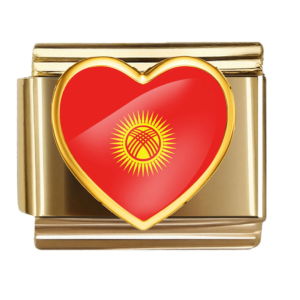 Kyrgyzstan Flag Heart