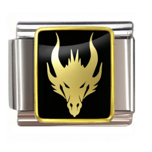 Gold Horned Dragon Head
