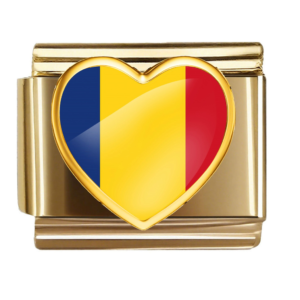 Romania Flag Heart