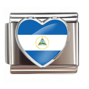 Nicaragua Flag Heart