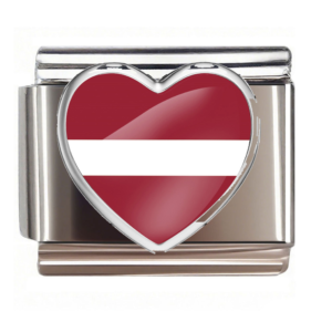 Latvia Flag Heart