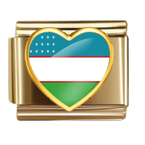 Uzbekistan Flag Heart