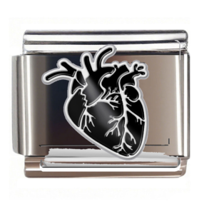 Black Anatomical Heart
