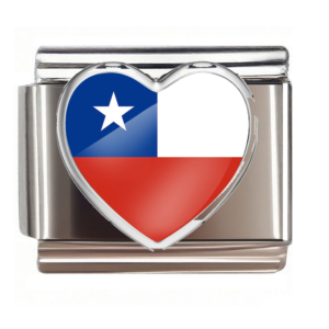 Chile Flag Heart Link