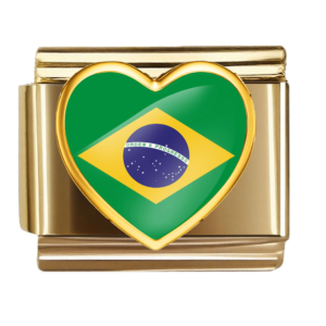 Brazil Flag Heart