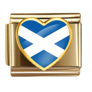 Scotland Flag Heart Link