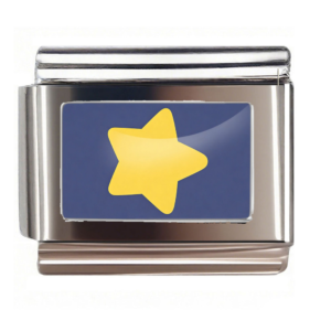 Yellow Star on Blue