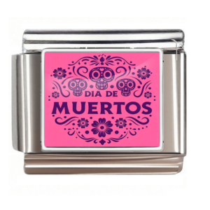 Silver Pink Dia De Muertos