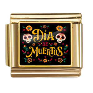 Gold Floral Dia De Muertos