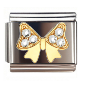 Silver-link Gold Bow
