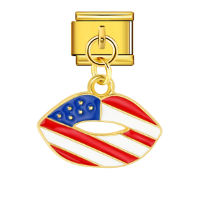 American Flag Lips Pendant