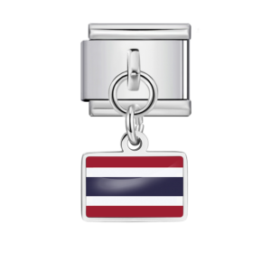 Silver Thailand Flag Pendant