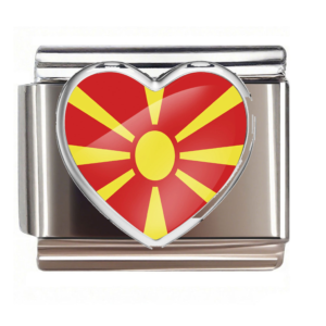 North Macedonia Flag Heart