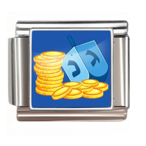 Dreidel and Gold Coins