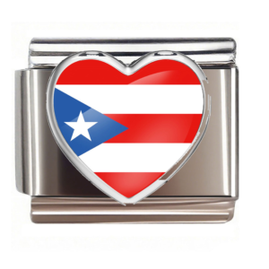 Puerto Rico Flag Heart