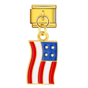 Waving American Flag Pendant