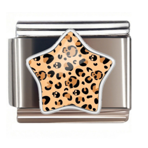 Silver Tan Skull Leopard Star