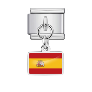 Silver Spain Flag Pendant