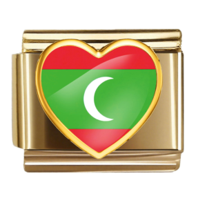 Maldives Flag Heart