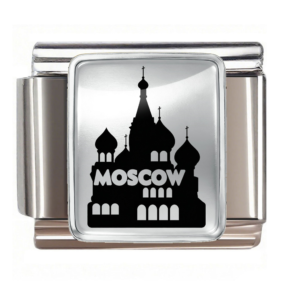 Silver-panel Moscow Cathedral Silhouette